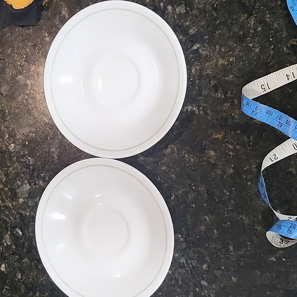 2 Vintage Corelle Peach Garland Coffee Saucers - Picture 1 of 4